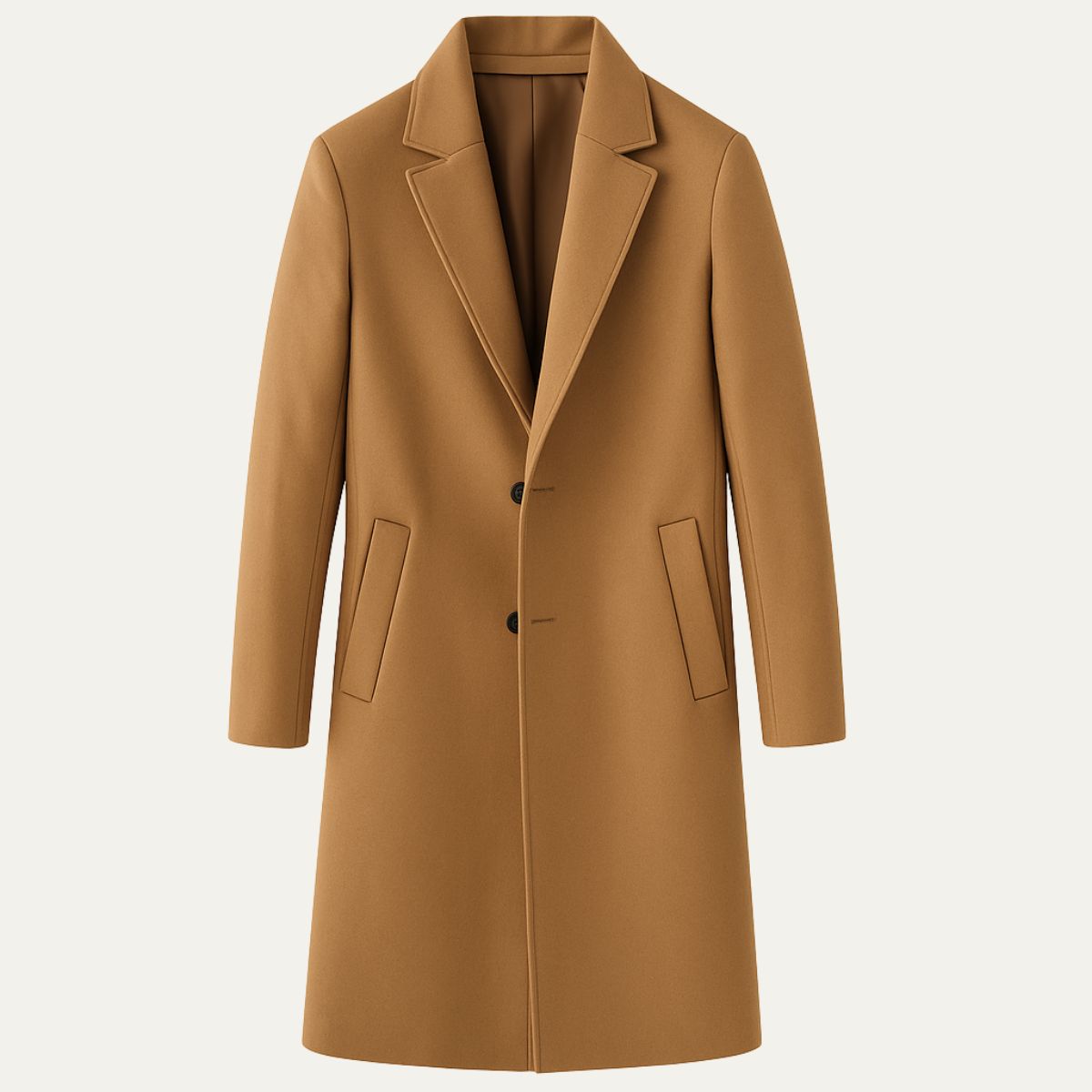 Stylish Mid-Length Coat for Men - Warm and Versatile