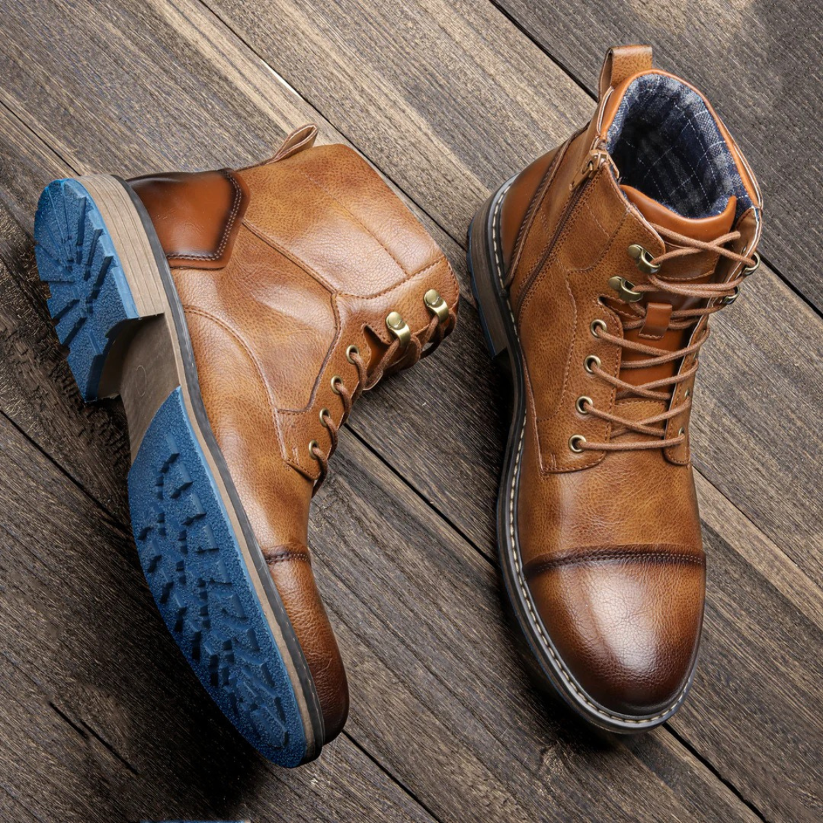 Stylish Vintage Leather Ankle Boots for Men