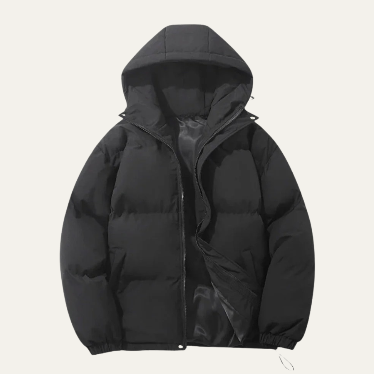 Stylish Men's Hooded Winter Puffer Jacket with Quilted Design