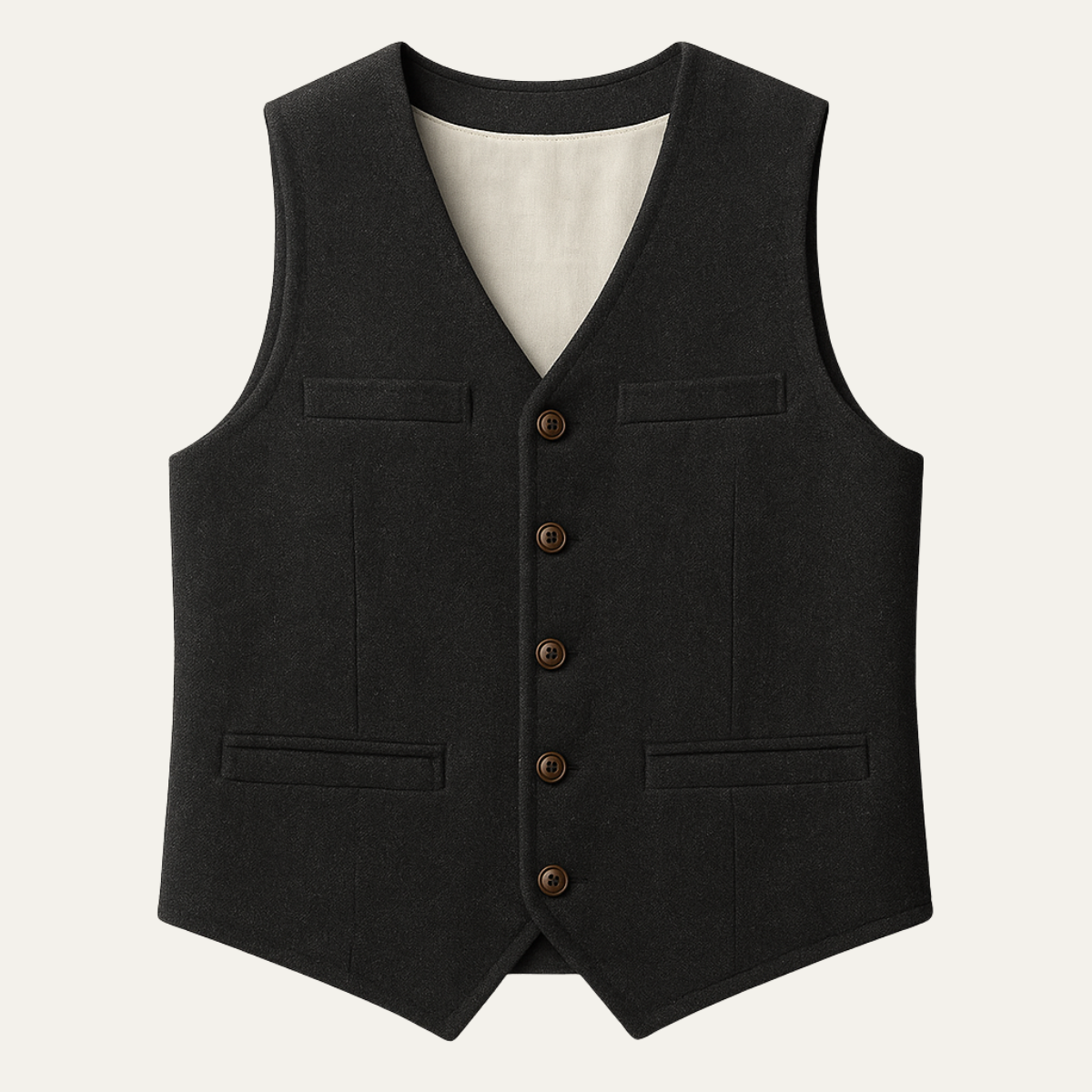 Stylish Vintage Men's Gilet - Elegant Button-Up Vest