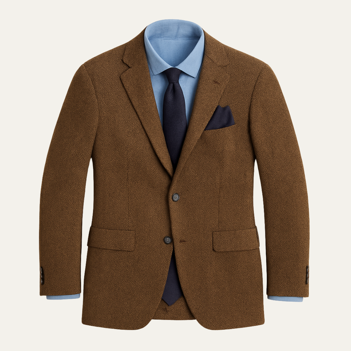 Stylish Brown Tweed Blazer for Men