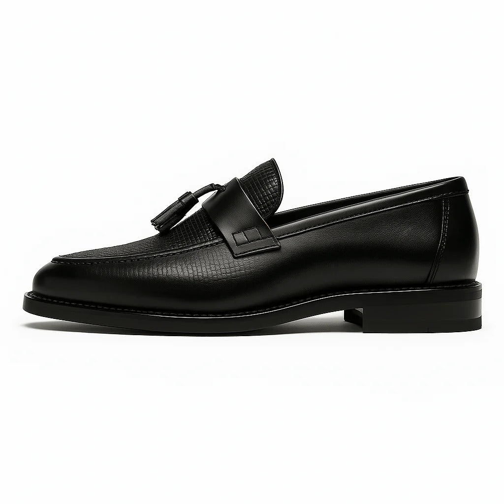 Stylish Men's Leather Tassel Loafers for Formal Occasions