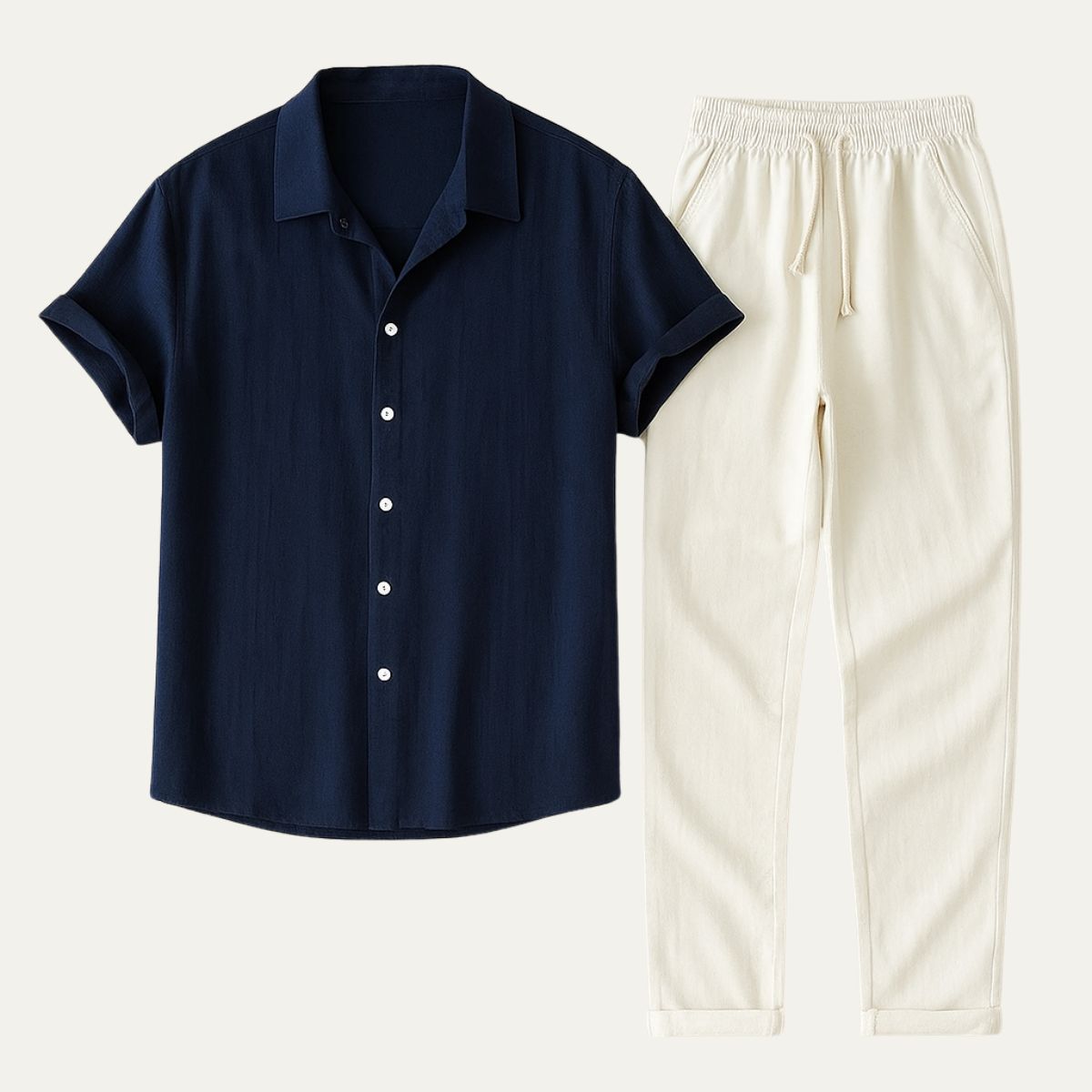 Breathable Summer Set - Stylish Shirt & Trousers for Men