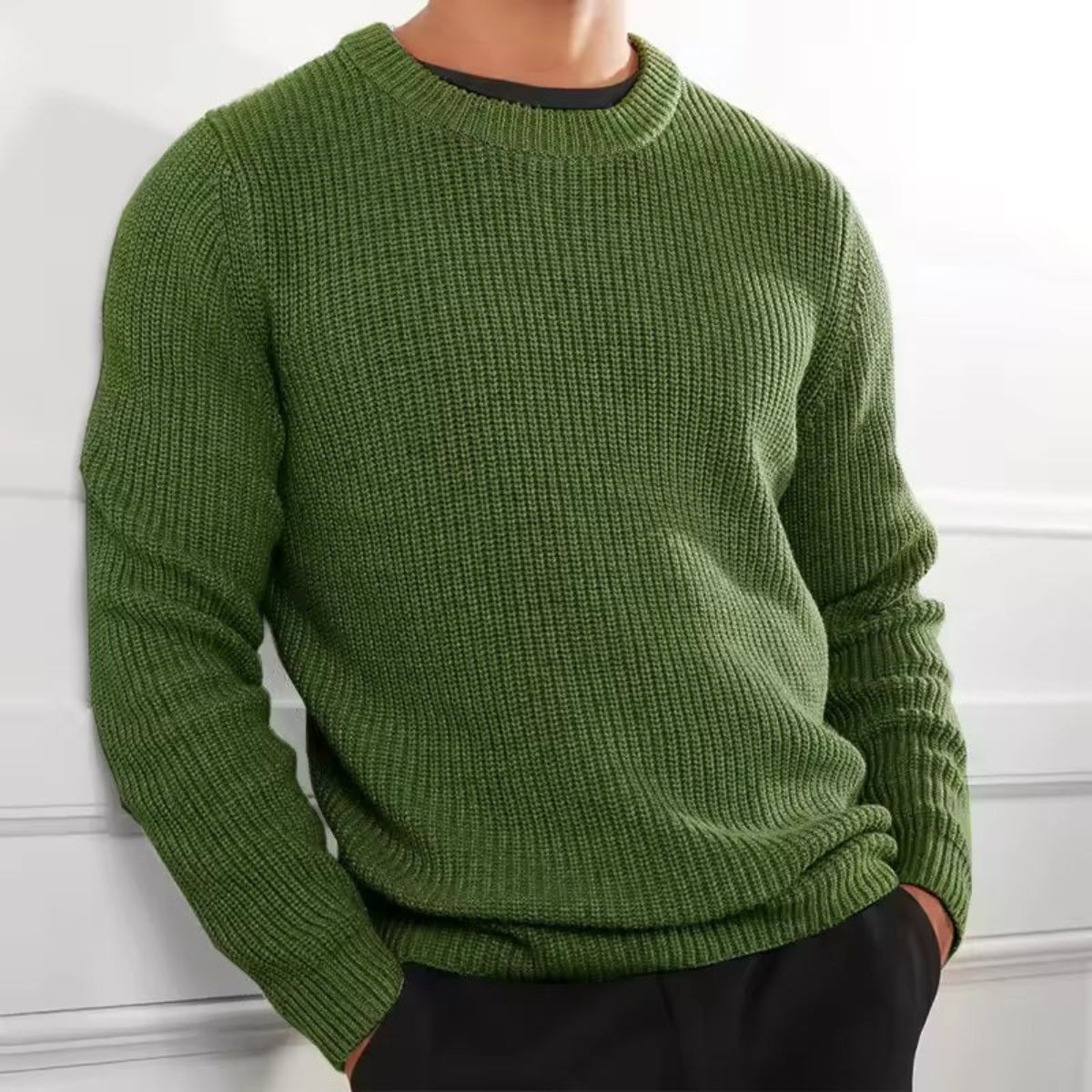 Men Cozy Ribbed Sweater