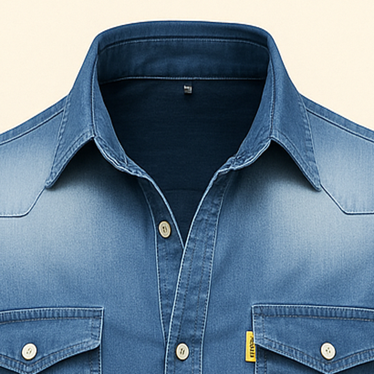 Stylish Men's Denim Shirt - Comfortable & Durable
