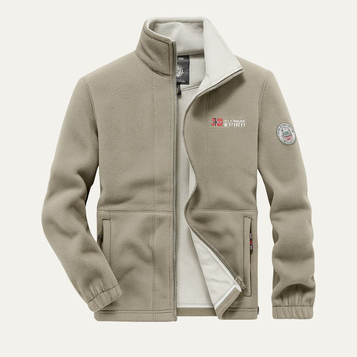 Insulated Men's Outdoor Jacket with Fleece Lining