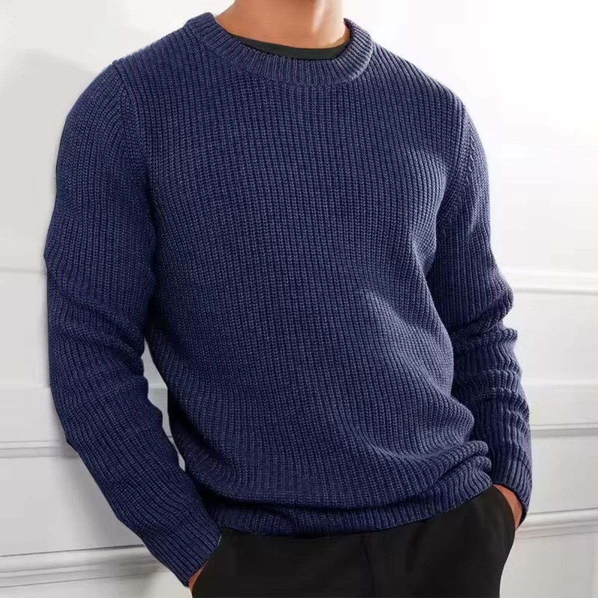 Men Cozy Ribbed Sweater