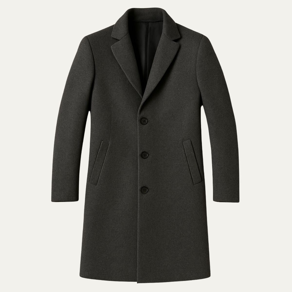 Stylish Mid-Length Coat for Men - Warm and Versatile
