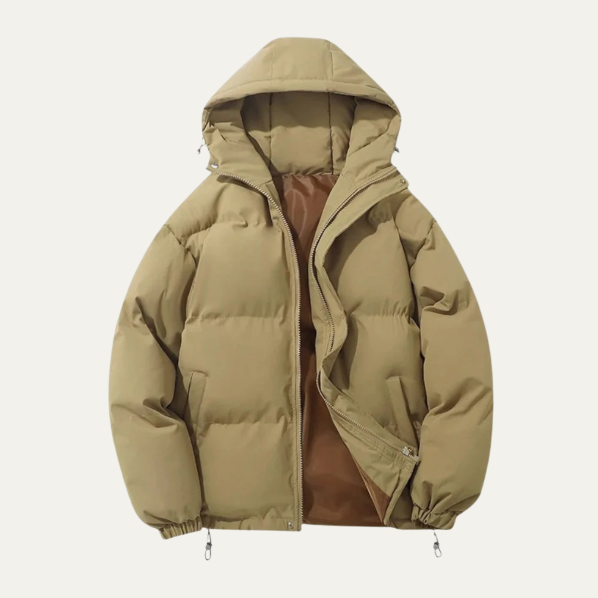 Stylish Men's Hooded Winter Puffer Jacket with Quilted Design