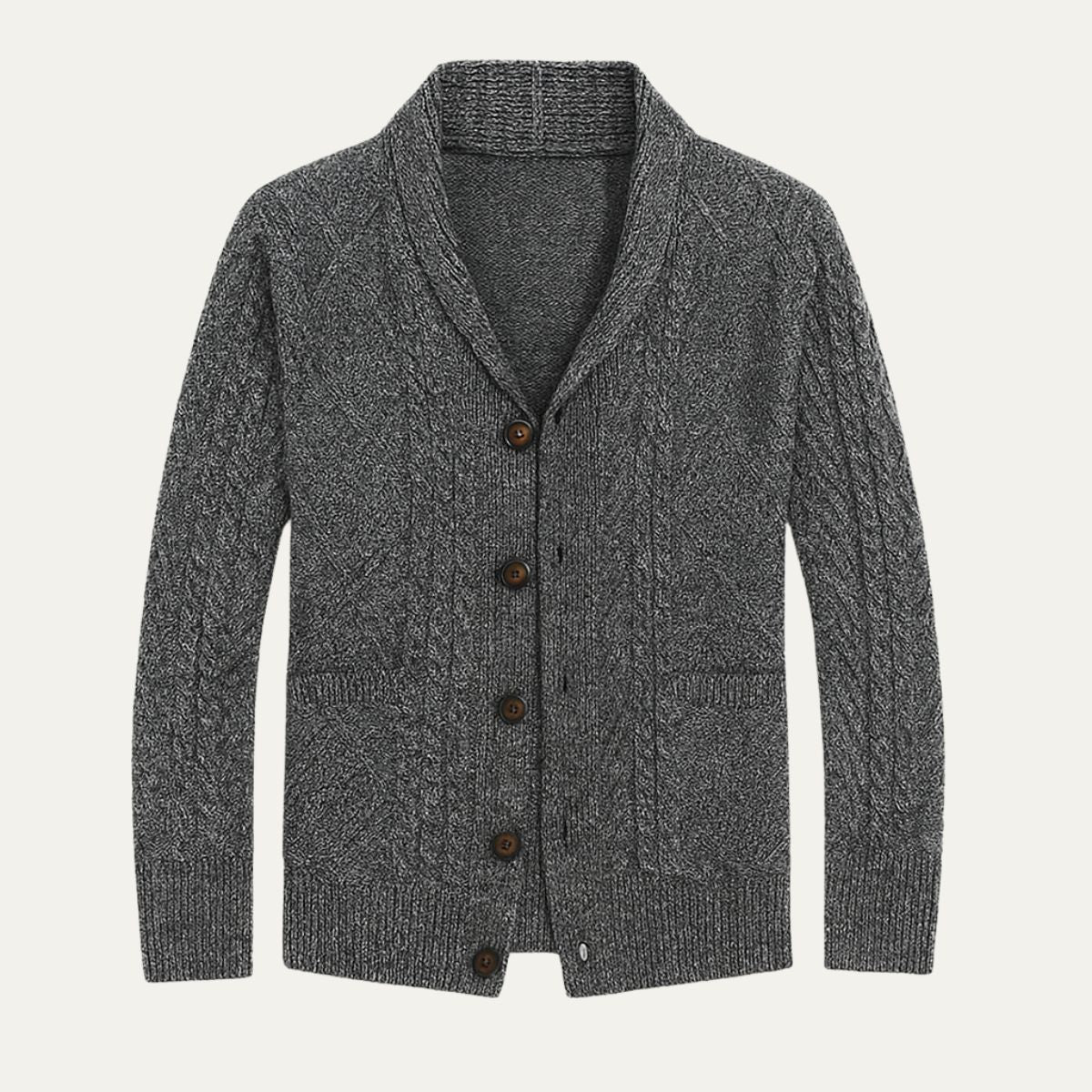 Luxurious Men's Cardigan - 100% Pure Softness
