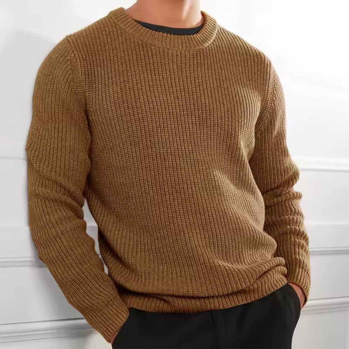 Men Cozy Ribbed Sweater