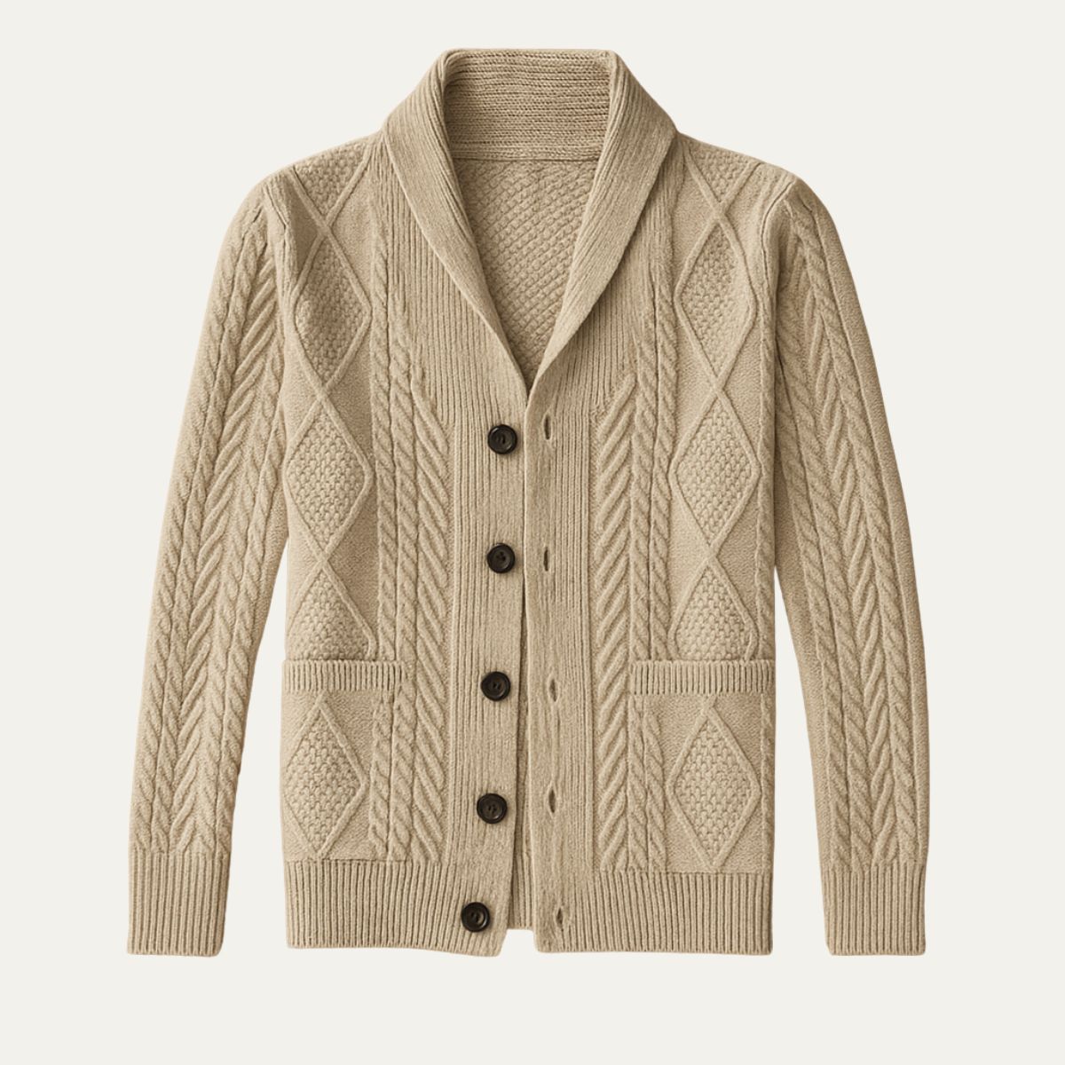 Luxurious Men's Cardigan - 100% Pure Softness