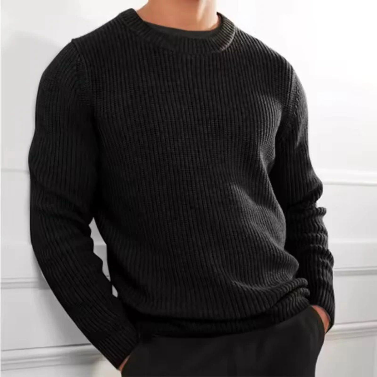 Men Cozy Ribbed Sweater
