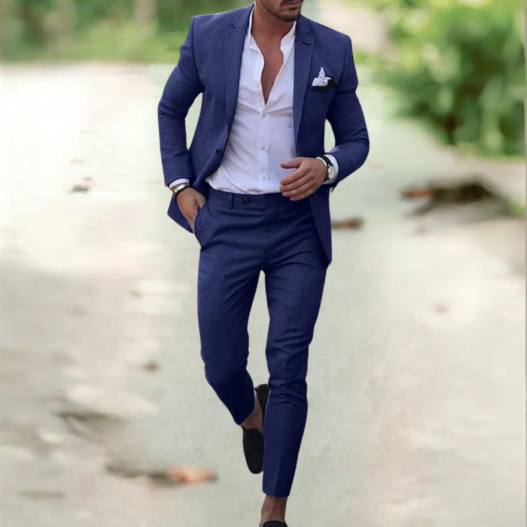 Elegant Wedding Suit for Men - Santorini Style