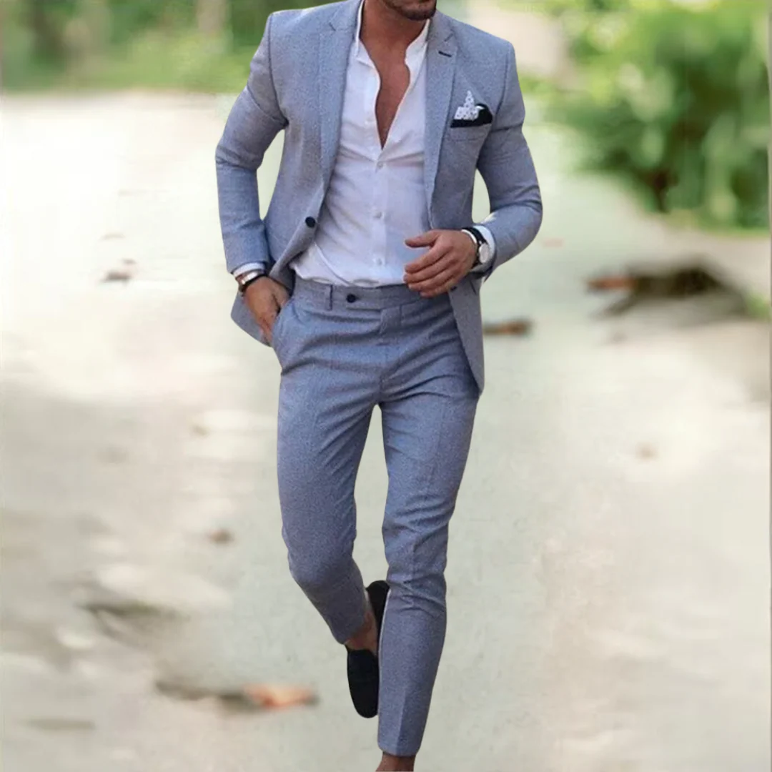 Elegant Wedding Suit for Men - Santorini Style
