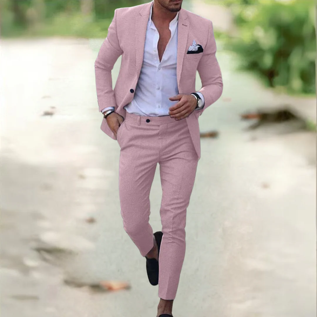 Elegant Wedding Suit for Men - Santorini Style