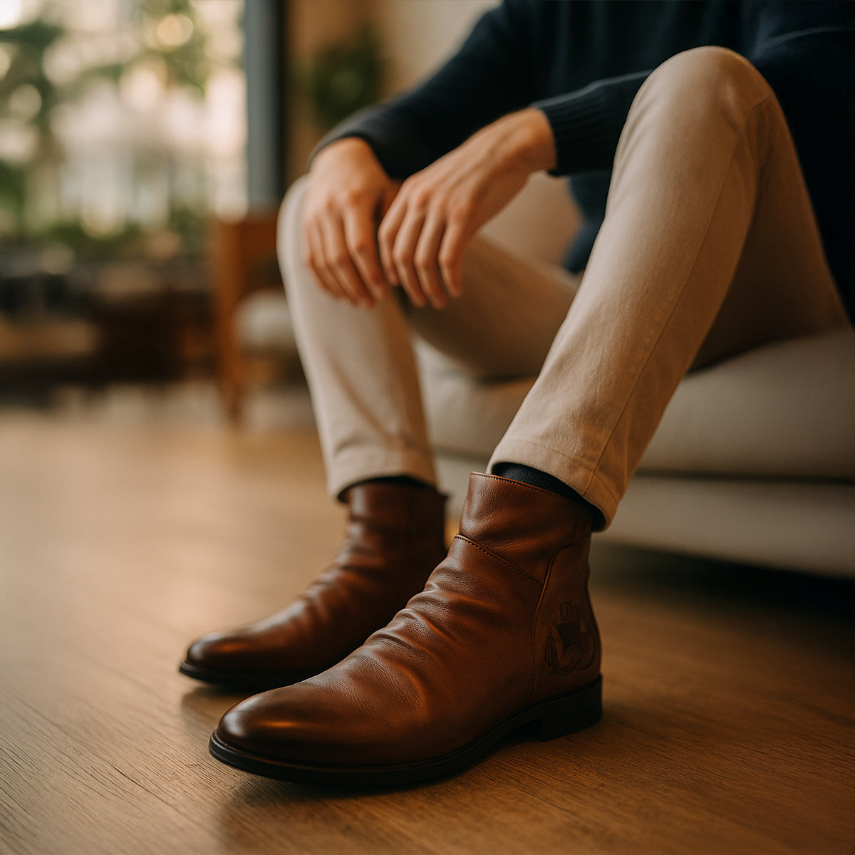 Premium Handmade Leather Chelsea Boots for Men - Barbour Street Collection