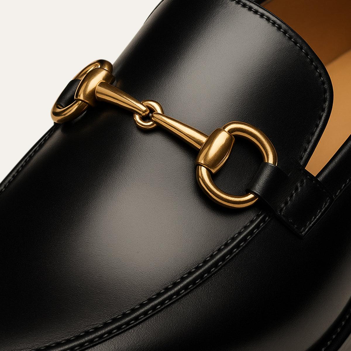 Stylish Black Leather Horsebit Loafers for Men