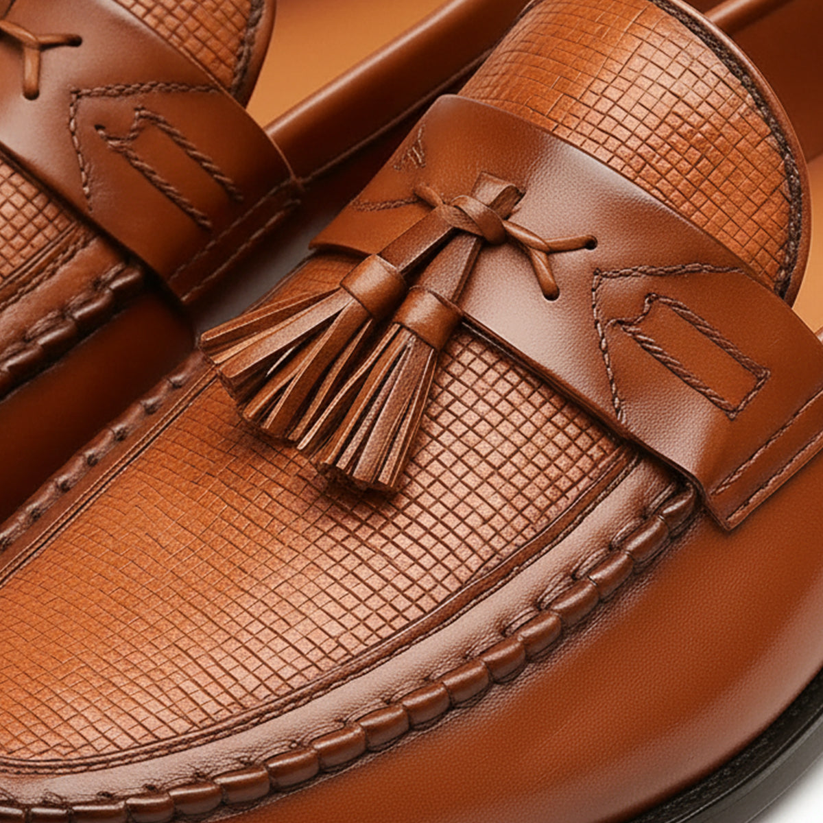 Stylish Men's Leather Tassel Loafers for Formal Occasions