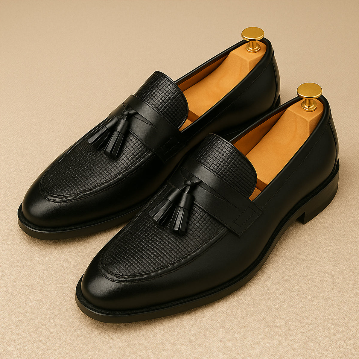 Stylish Men's Leather Tassel Loafers for Formal Occasions