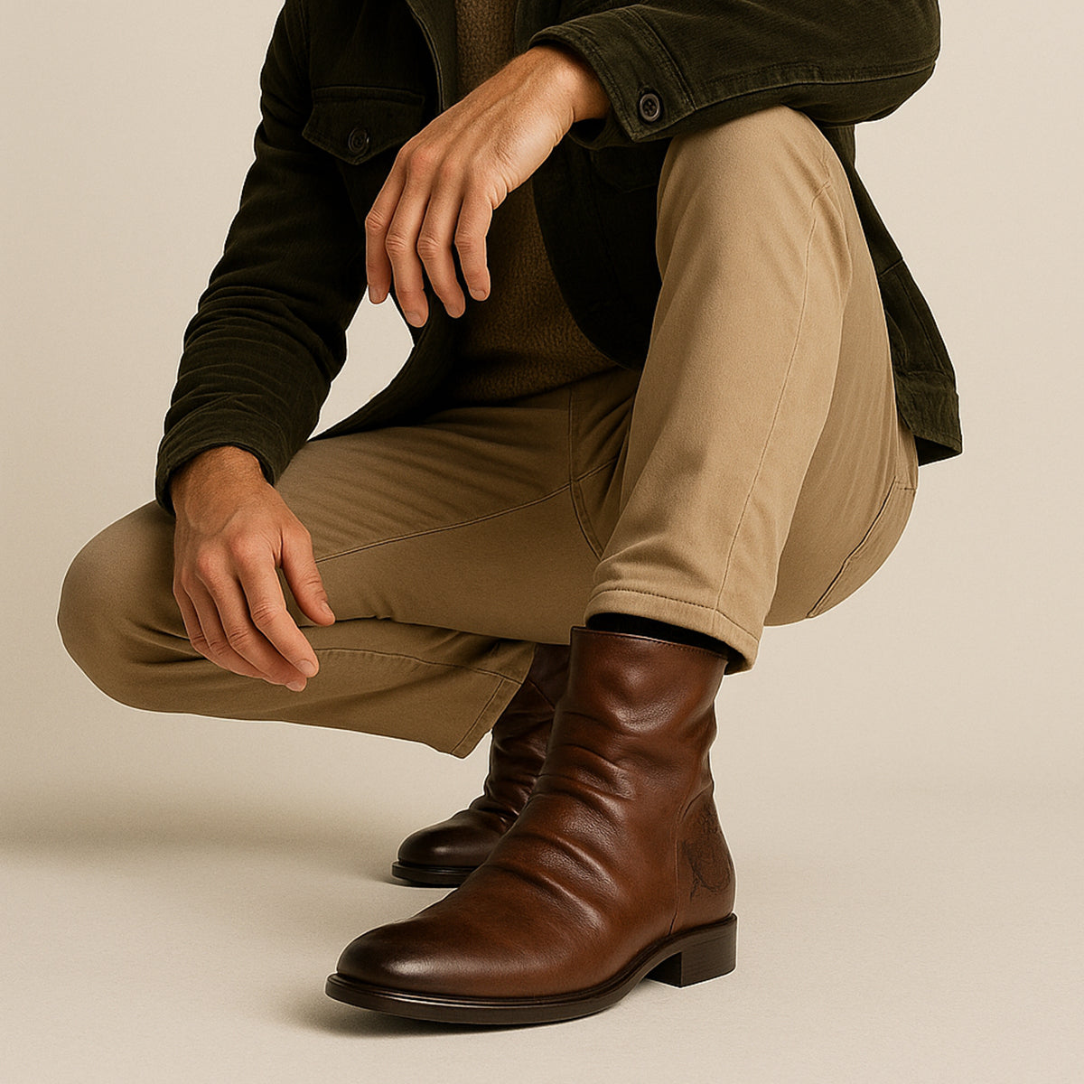 Premium Handmade Leather Chelsea Boots for Men - Barbour Street Collection